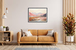 Load image into Gallery viewer, Pink and Grey Mountain Peaks Wall Art Print
