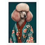 Load image into Gallery viewer, Poodle Dog in Kimono Wall Art Print