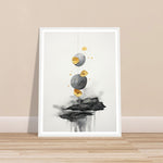Load image into Gallery viewer, Golden Glimmers Amongst Dark Clouds Wall Art Print