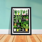 Load image into Gallery viewer, Folklore-Inspired Staircase and Potted Plants Wall Art Print
