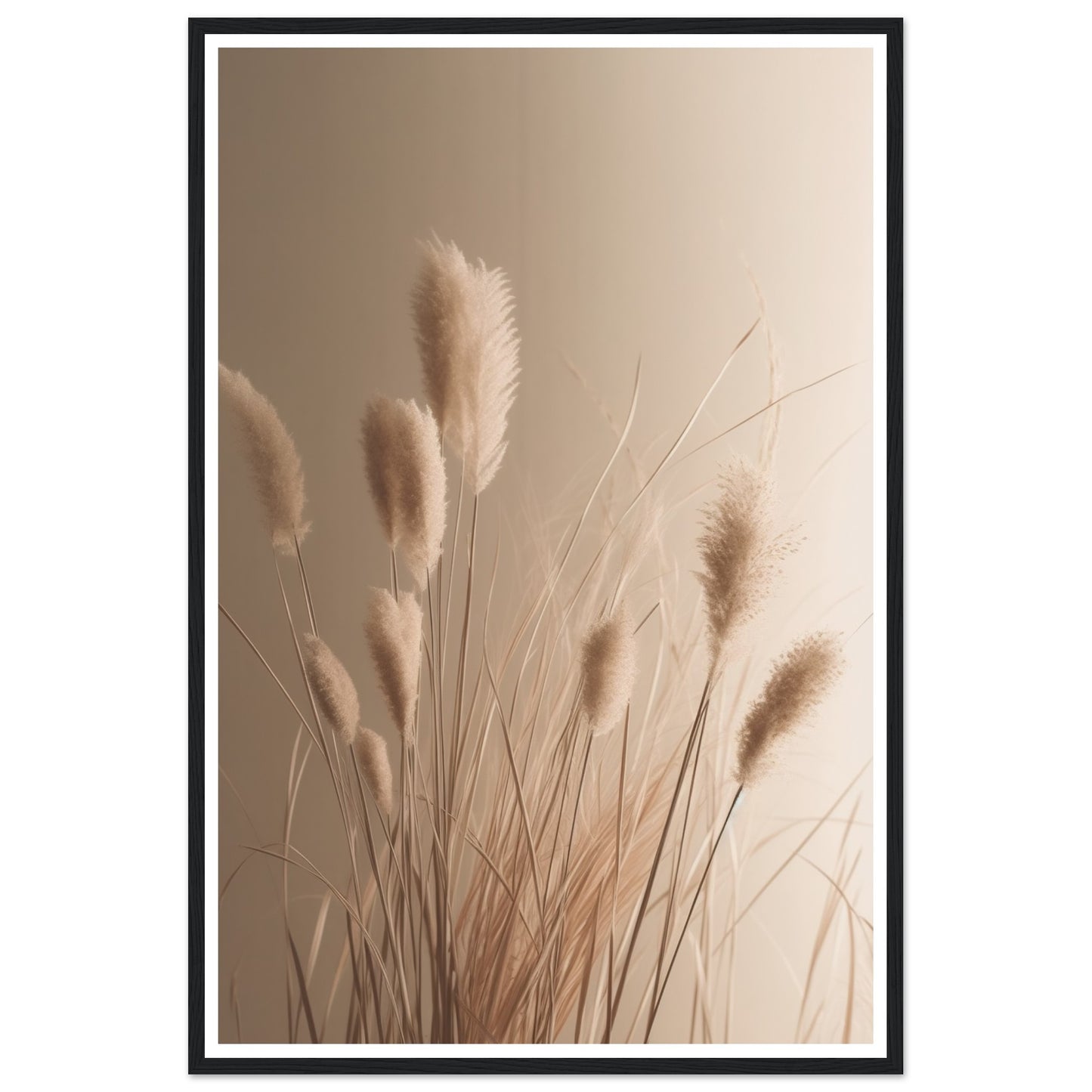 Hazy Reeds in Natural Hues Photograph Wall Art Print