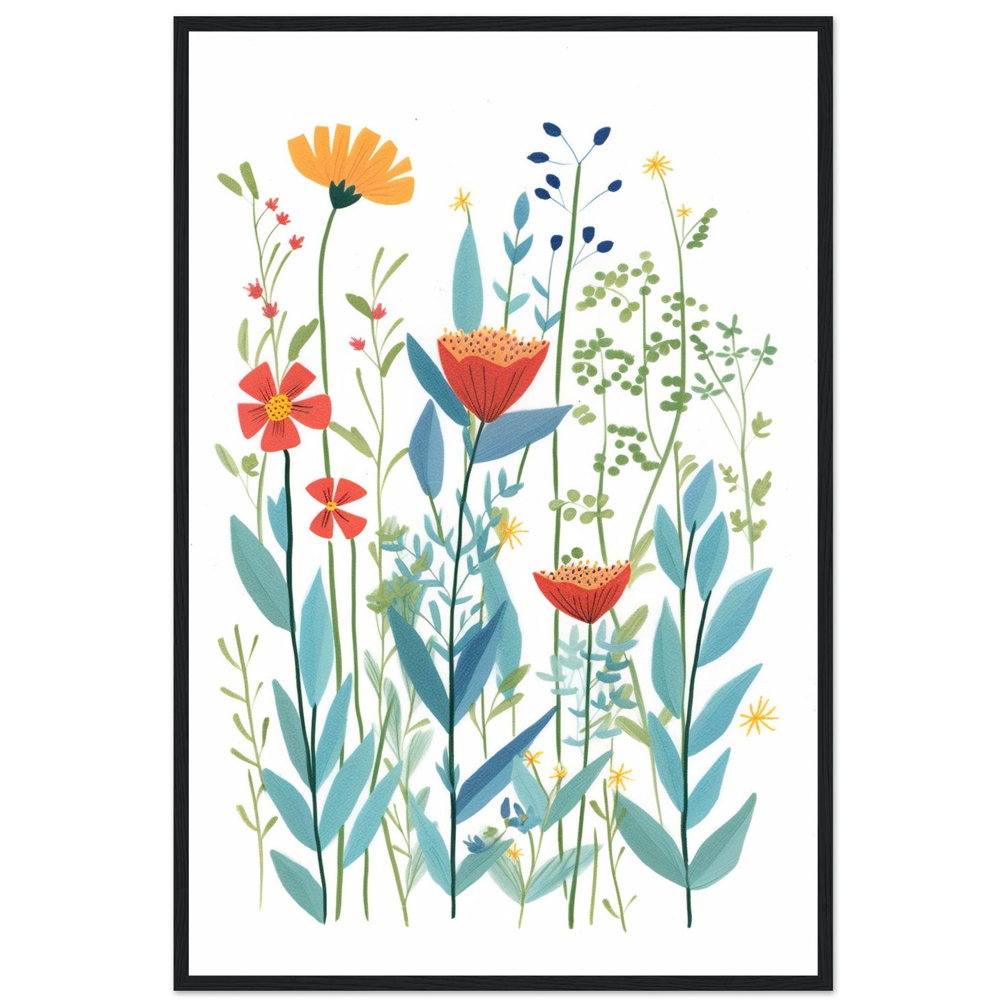 Wild Garden Flowers Wall Art Print