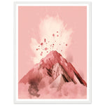 Load image into Gallery viewer, Blushing Pink Volcano Eruption Minimalist Wall Art Print