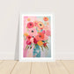 Vibrant Blooming Pink Flowers Wall Art Print