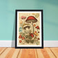 Whimsical Fungi - Vintage Botanical Wall Art Print