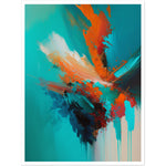 Load image into Gallery viewer, Turquoise Coral: Bold Emotive Abstract Wall Art Print
