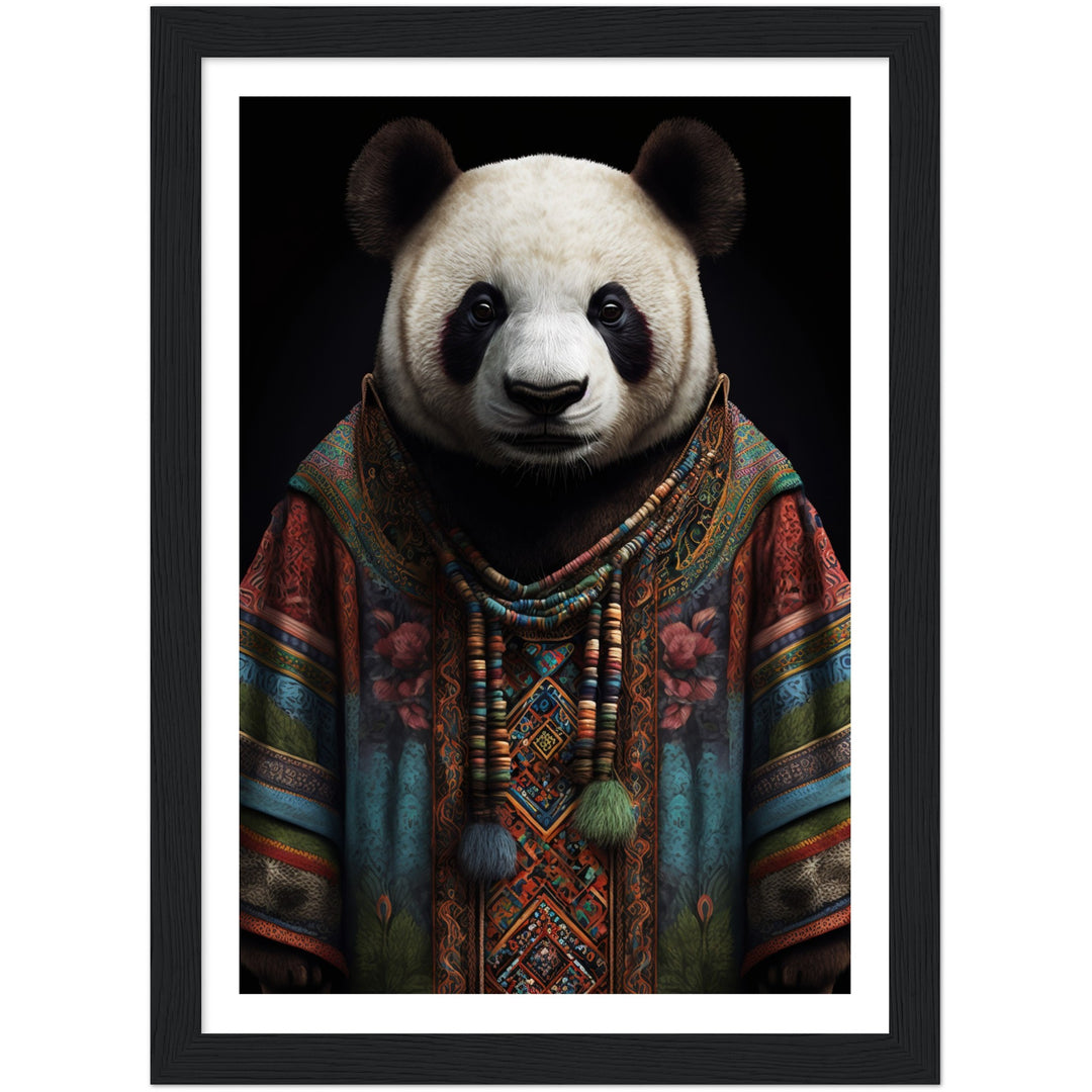 Panda in Dashiki Wall Art Print