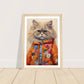 Groovy Hippy Kitty - Whimsical Ragdoll Cat Wall Art Print