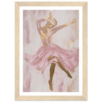 Load image into Gallery viewer, Fluid Ballet Dancer in Pink and Gold Wall Art Print