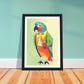 Feathered Parrot Vibrant Wall Art Print