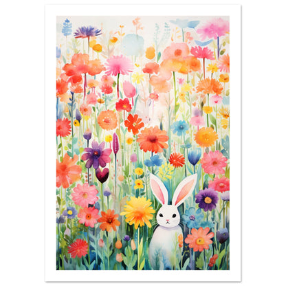 Vibrant Floral Fantasy Wall Art Print