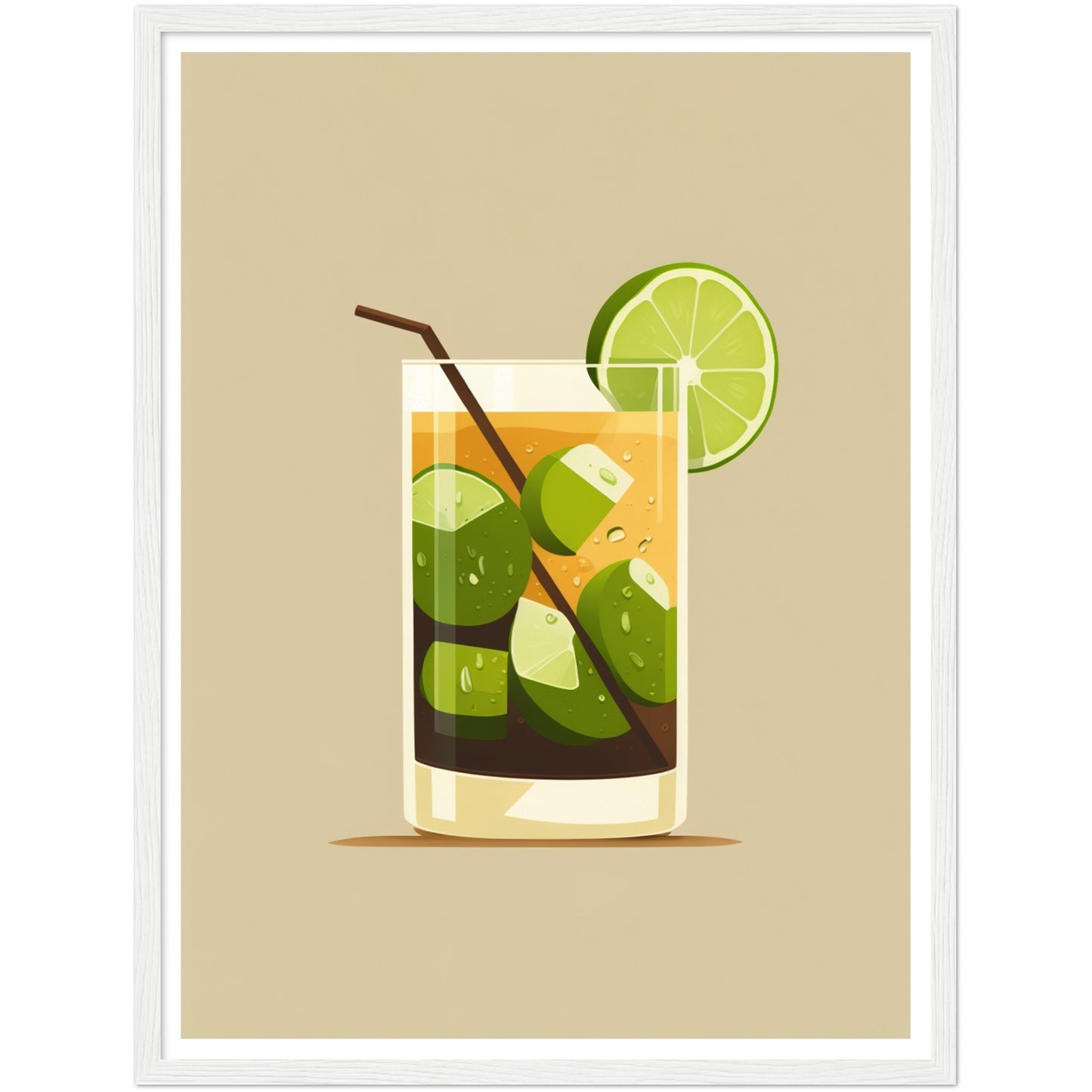 Cool Caipirinha Cocktail Drink Wall Art Print