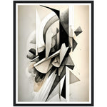 Load image into Gallery viewer, Modern Abstract Black and White Shapes Wall Art Print
