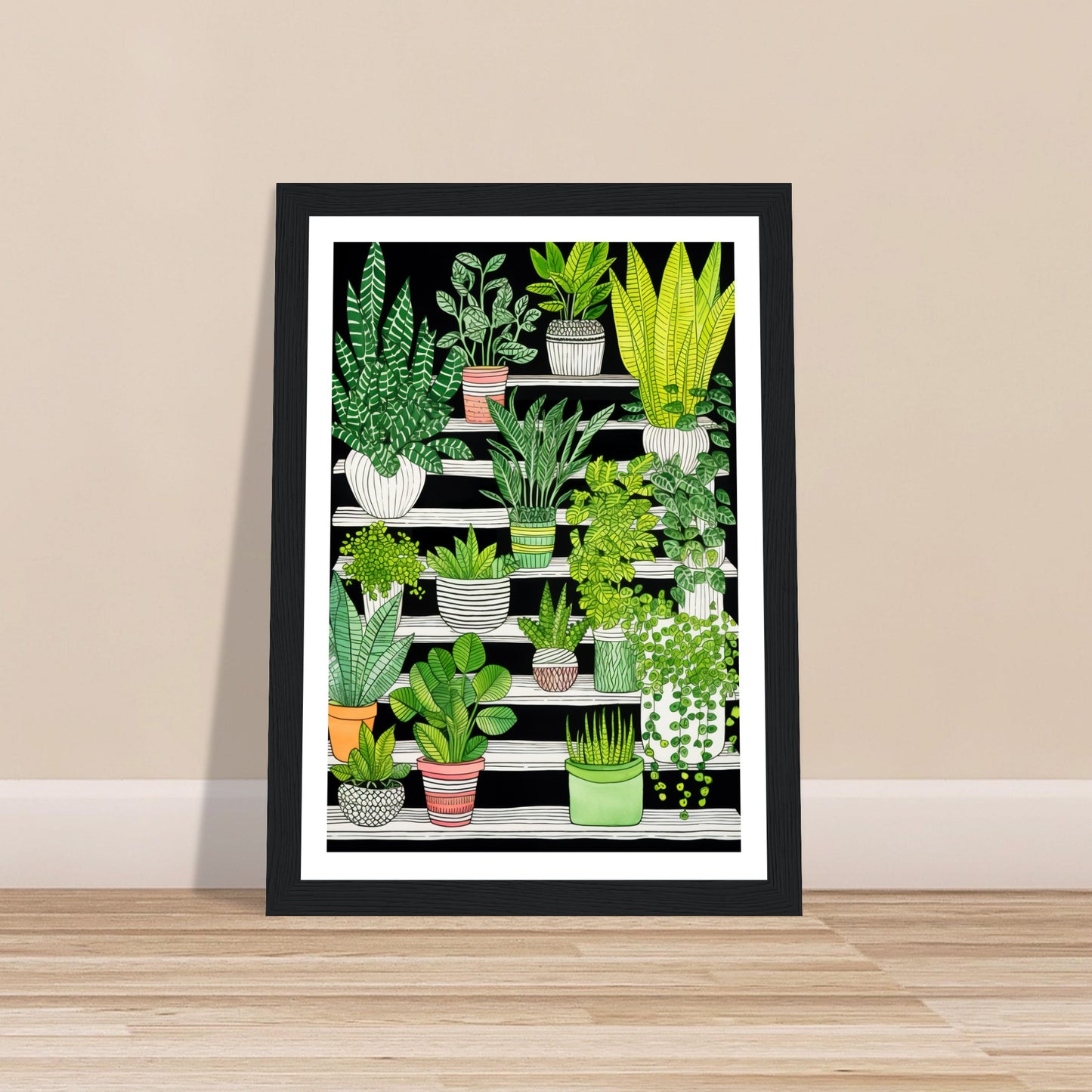 Boho Indoor House Plants Wall Art Print