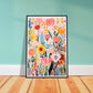 Playful Wild Flowers Bloom Wall Art Print