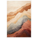 Load image into Gallery viewer, Abstract Mountain Earthly Tones Wall Art Print