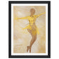 Rhythmic Whirling Ballet Painting in Yellow and Brown