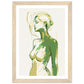 Elegant Woman in Green and Gold Wall Art Print