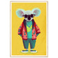 Trendy Koala Couture Illustration Wall Art Print