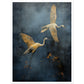 Japanese Inspired Soaring Cranes Wall Art Print