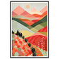 Crimson Peaks Abstract Landscape Patterns Wall Art Print