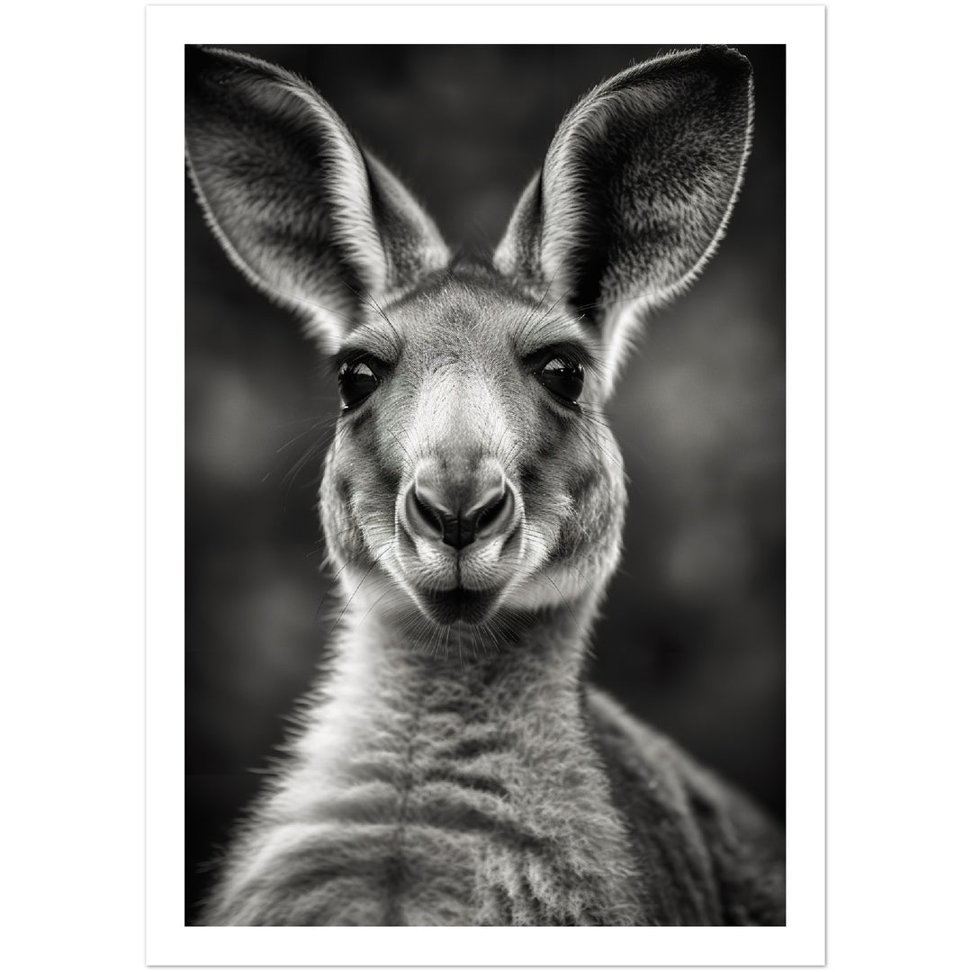 Kangaroo Close-Up Photograph Wall Art Print