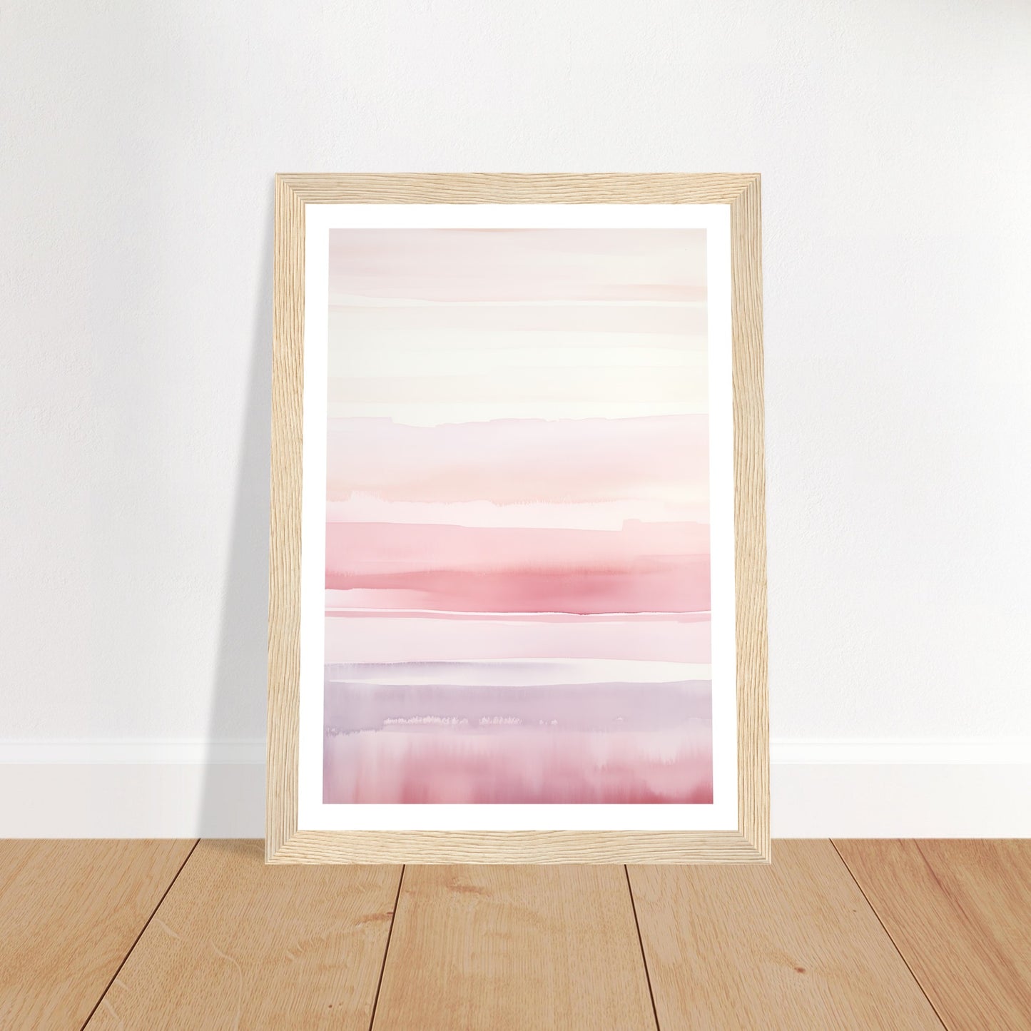 Minimalist Light Pink Blush Abstract Wall Art Print