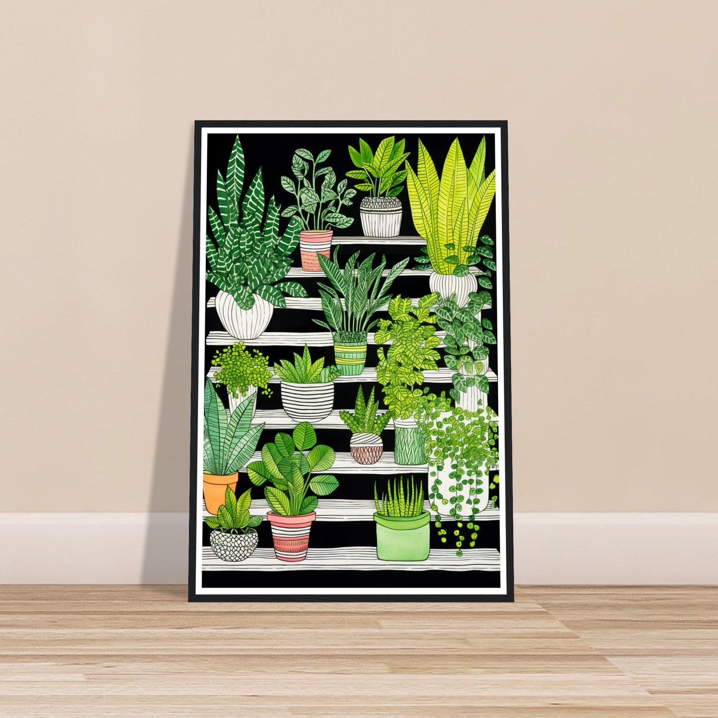 Boho Indoor House Plants Wall Art Print