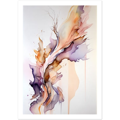 Nature's Pastel Symphony Abstract Shapes Wall Art Print