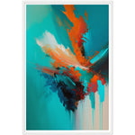 Load image into Gallery viewer, Turquoise Coral: Bold Emotive Abstract Wall Art Print