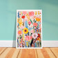 Playful Wild Flowers Bloom Wall Art Print