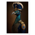 Load image into Gallery viewer, Peacock Military Portraiture Wall Art Print