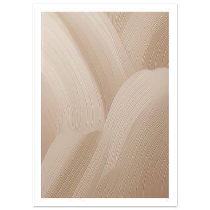 Gentle Rake Textures On Blushing Plaster Wall Art Print