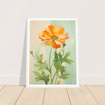 Load image into Gallery viewer, Marigold Flower in Soft Earthy Hues Wall Art Print
