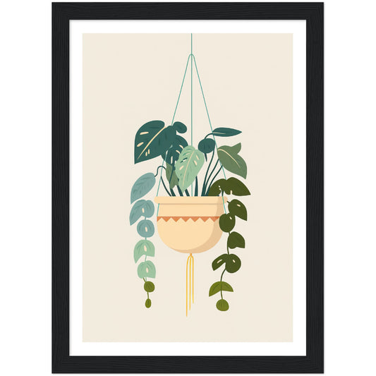 Macrame Trendy Plant Pot Wall Art Print