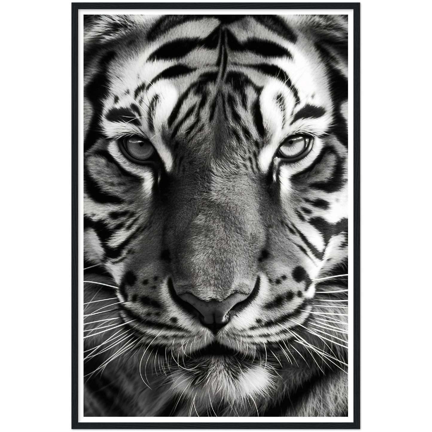 Wild Gaze: Tiger Close-Up Photograph Wall Art Print