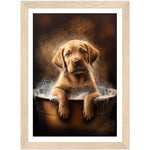 Load image into Gallery viewer, Bubble Bath Labrador Dog Bathroom Wall Art Print