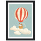 Dog in Hot Air Balloon Adventure Wall Art Print