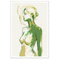 Elegant Woman in Green and Gold Wall Art Print