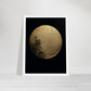 Full Moon Golden Textures Wall Art Print