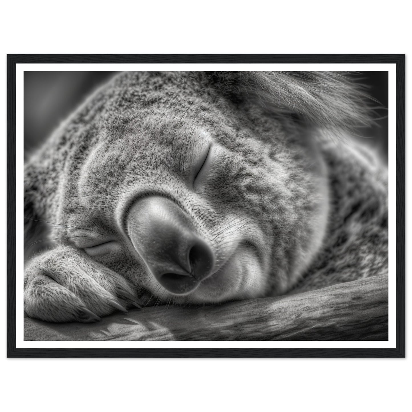 Close-Up of Sleeping Koala Photograph Wall Art Print