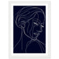 Graceful Contours - Minimalist Woman Portrait Wall Art Print