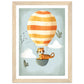 Tiger Hot Air Balloon Adventure Nursery Wall Art Print