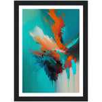 Load image into Gallery viewer, Turquoise Coral: Bold Emotive Abstract Wall Art Print
