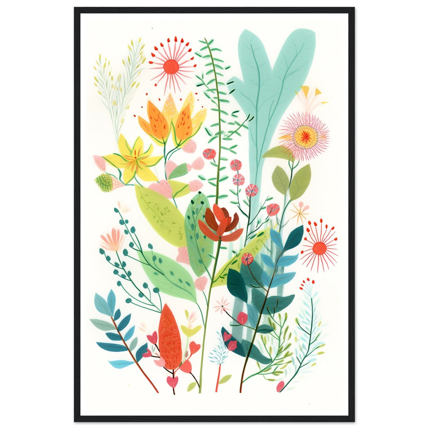 Charming Floral Oasis Wall Art Print