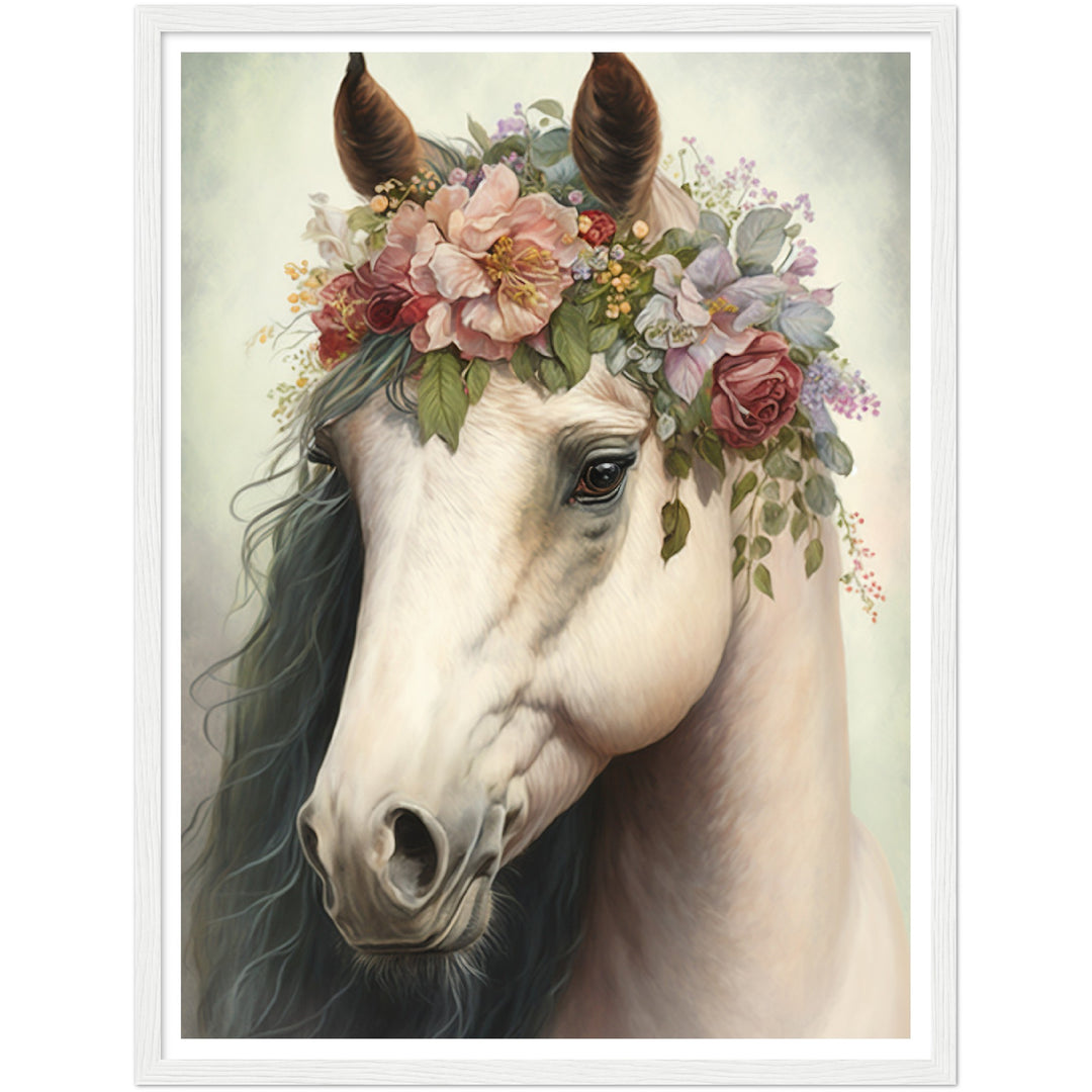 Flower Crowned Horse Wall Art Print