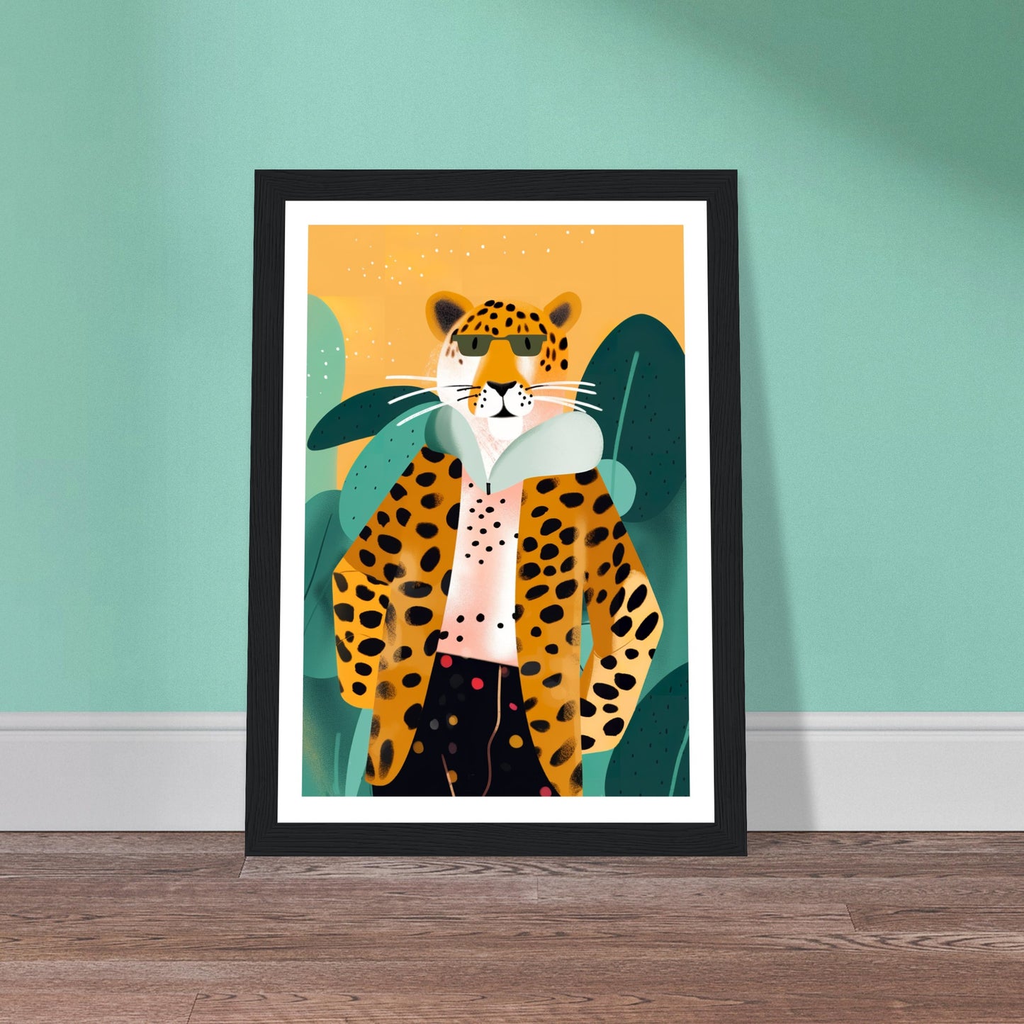 Trendy Leopard Chic Wall Art Print