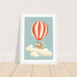 Load image into Gallery viewer, Dog in Hot Air Balloon Adventure Wall Art Print
