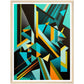 Turquoise Tango: Geometric Abstract Wall Art Print