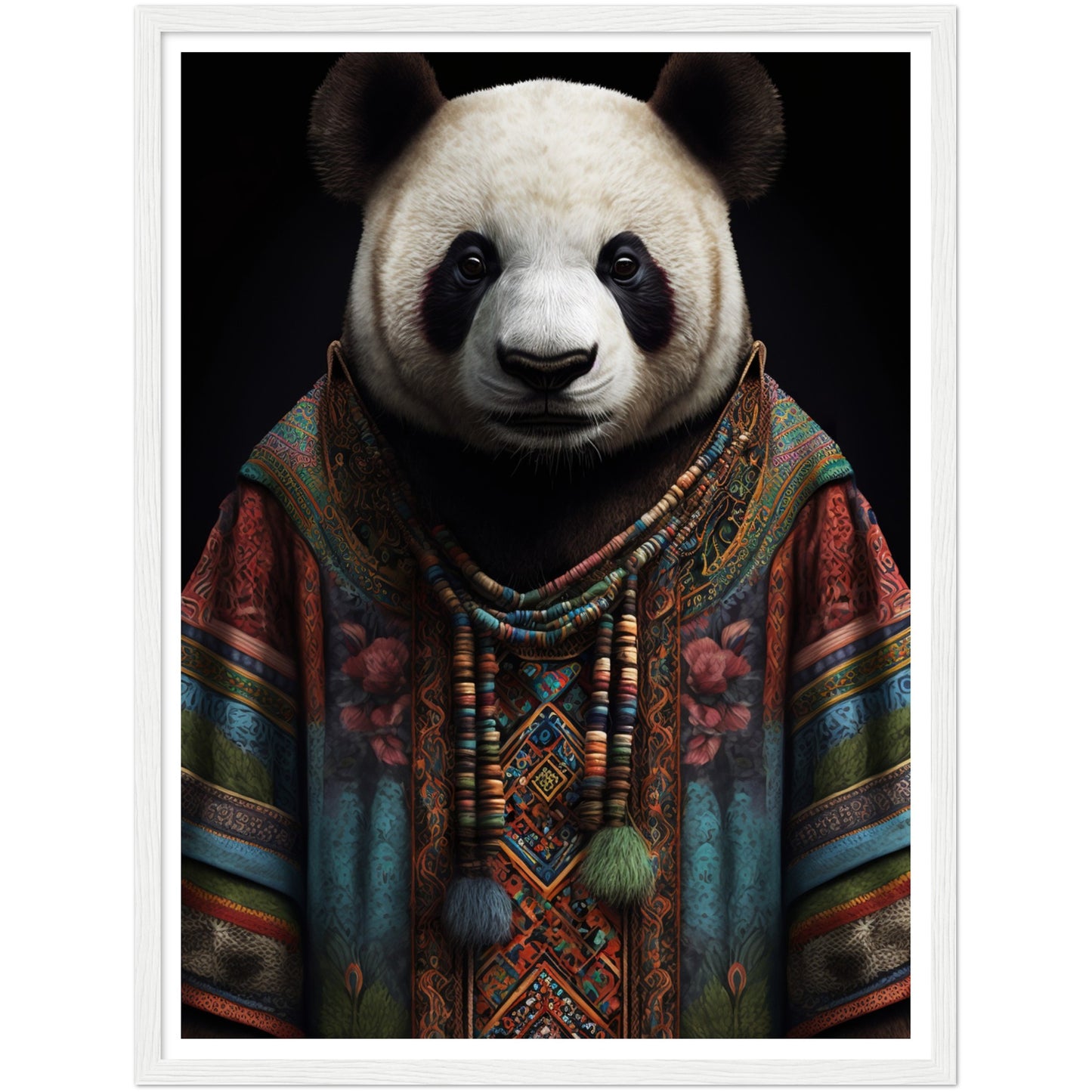 Boho Panda in Dashiki Wall Art Print